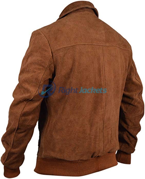 Jesse Eisenberg American Ultra Brown Cowhide Suede Leather Jacket