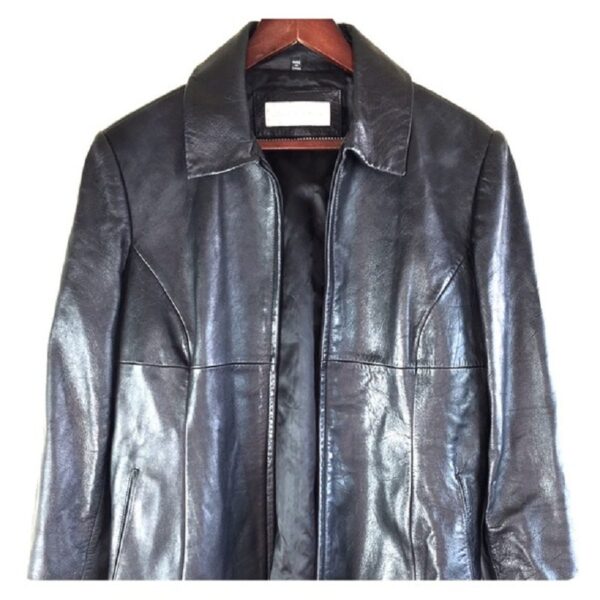 Jones New York Black Genuine Leather Jacket