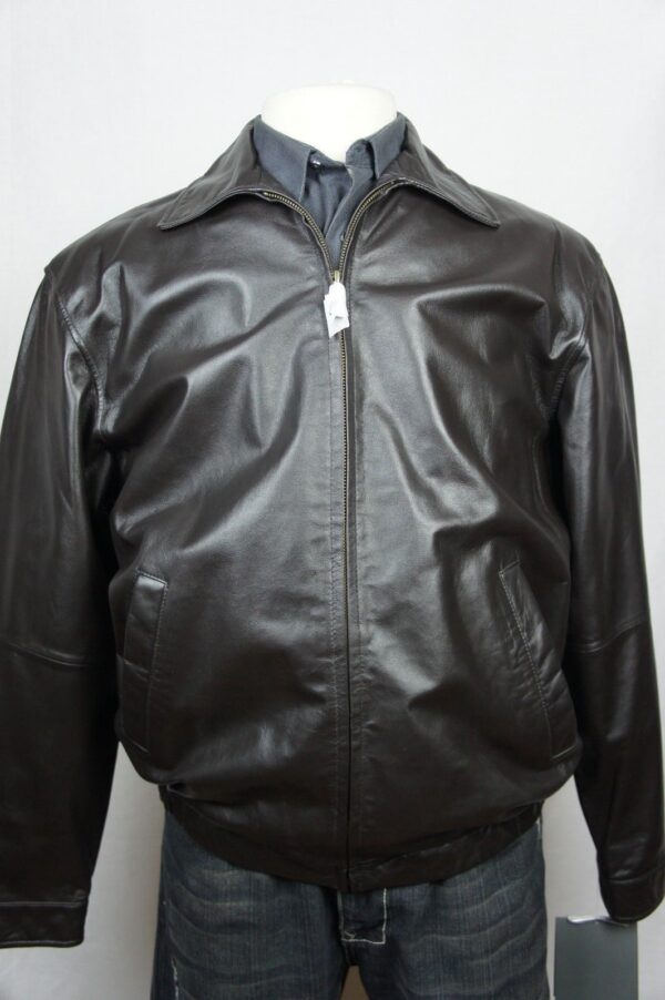 Jos A Bank Black Leather Jacket