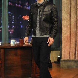 Justin Timberlake Hot Celebrity Fashionable Leather Jacket