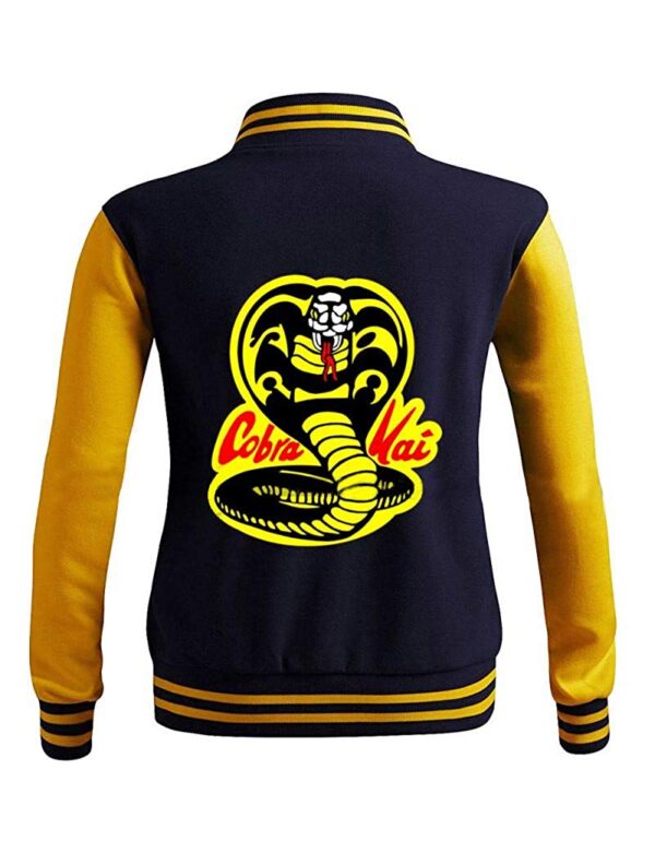 Karate Film 80s Snake Logo Varsity Jacket