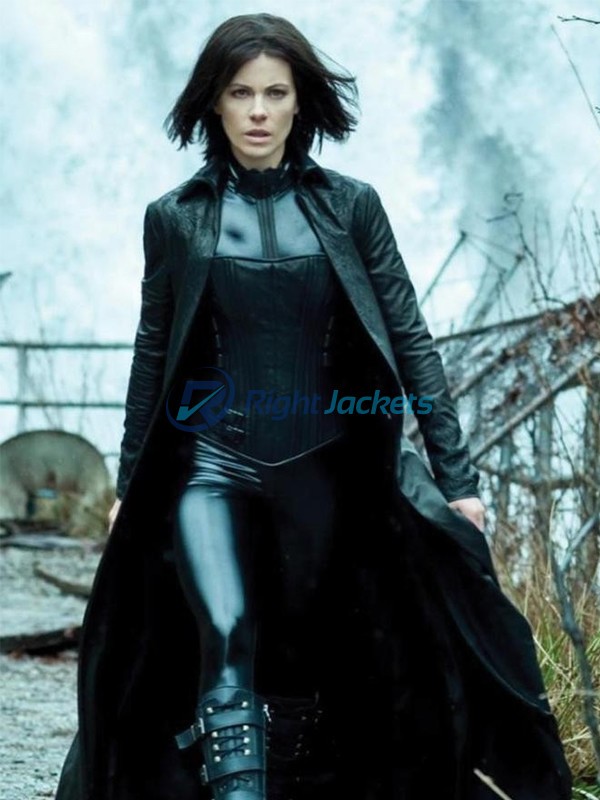 Kathrin Romary Beckinsale Black Underworld Coat With Corset