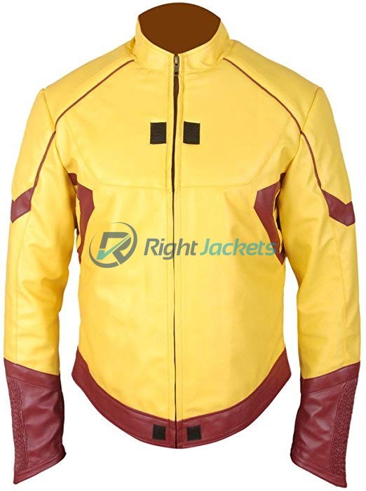 Kid Flash Keiynan Lonsdale Wally West Lonsdale Yellow Leather Jacket