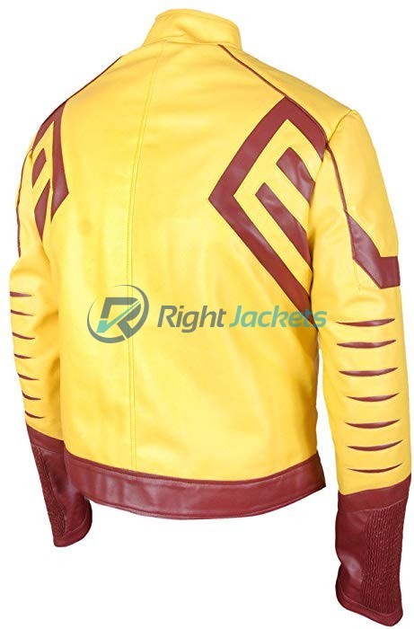 Kid Flash Keiynan Lonsdale Wally West Lonsdale Yellow Leather Jacket
