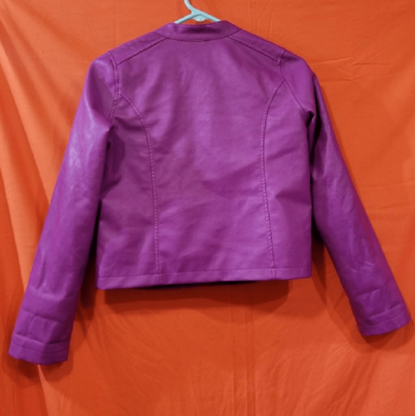 Kids Purple Leather Jackets