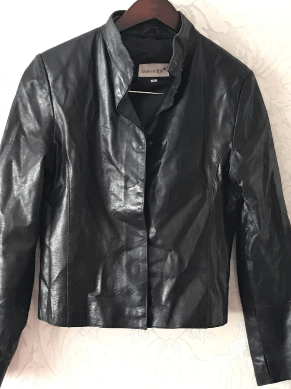 Ladies Real Leather Outer Edge Jacket