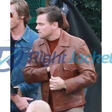 Leonardo Dicaprio Once Upon A Time In Hollywood Rick Dalton Brown Leather Jacket