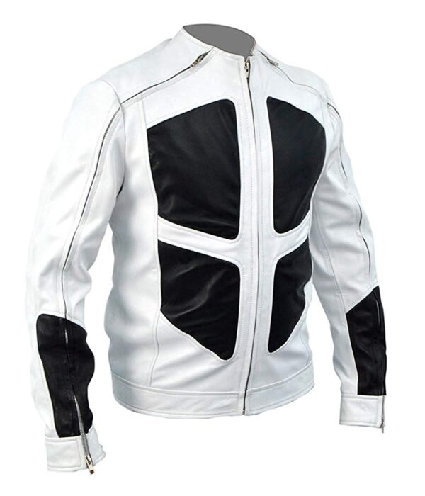 Lewis Tan Shatterstar Deadpool 2 White Leather Jackets