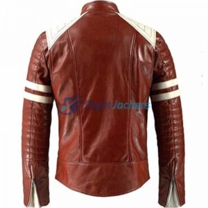 Brad Pitt’s Tyler Durden Fight Club Mayhem Red Leather Jacket