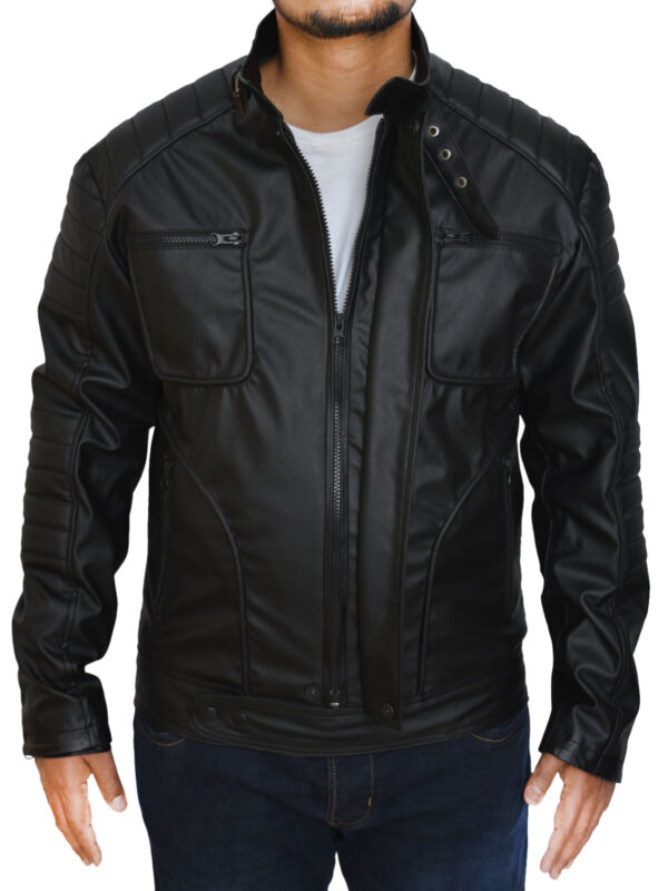 Malcolm Merlyn Black Leather Jacket