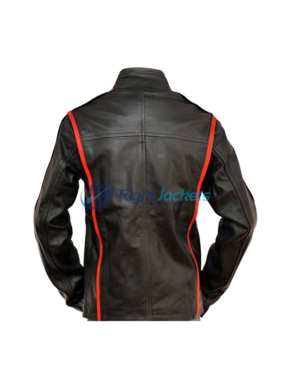 Mass Effect 3 N7 Gaming Black Motor Biker Leather Jacket