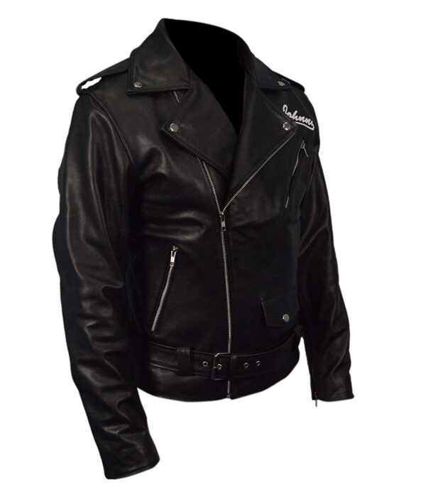 Men Genuine Leather Marlon Brando Johnny Strabler BRMC The Wild One Jacket