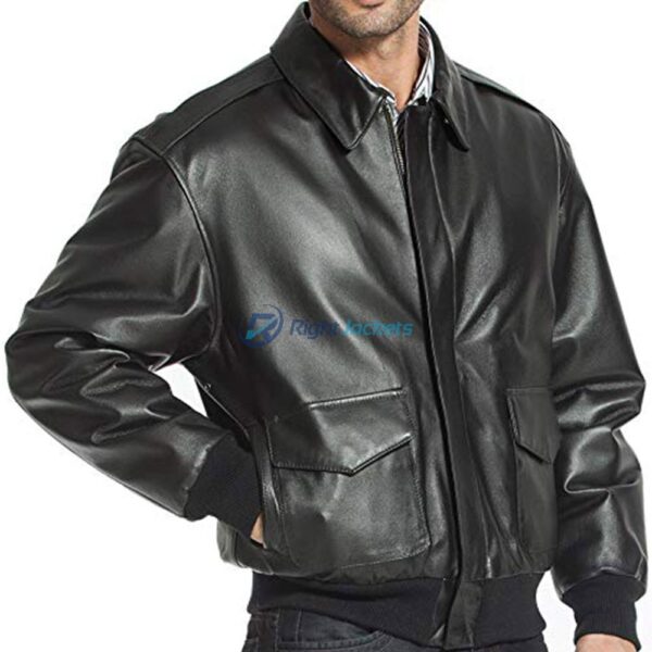 Mens Air Force A 2 Genuine Leather Flight Bomber Jacket