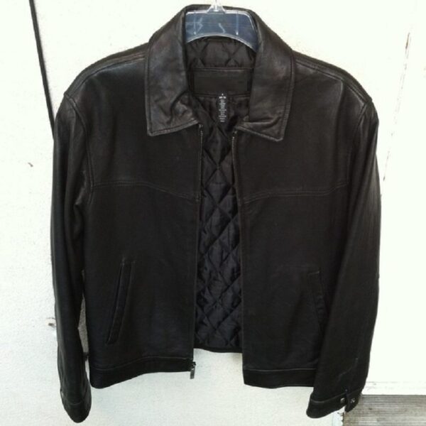 Mens Black Cambridge Classics Leather Jacket