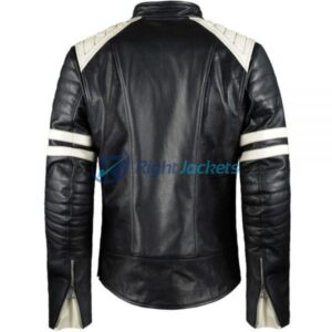 Mens Black biker Fame Jacket