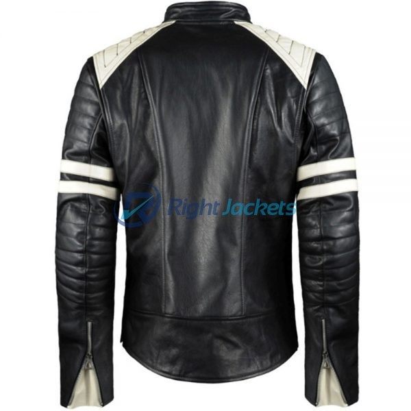 Mens Black biker Fame Jacket