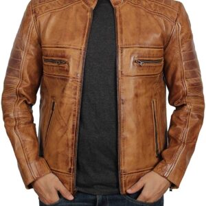 Boys Brown Leather Jacket