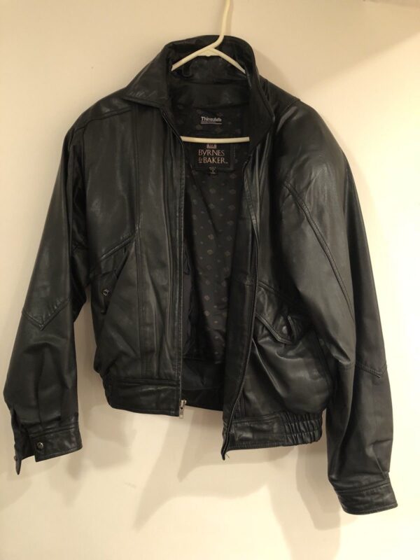 Mens Byrnes & Baker Leather Motorcycle Jacket