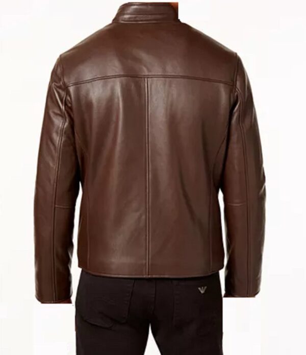 Mens Cole Haan Brown Leather Jackets