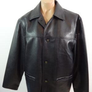 Mens Collezione Reporter Rdg Milano Black Leather Jacket