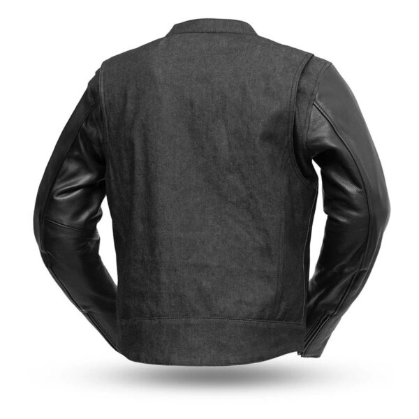 Mens Cutlass Denim Leather Motorcycle Jackets