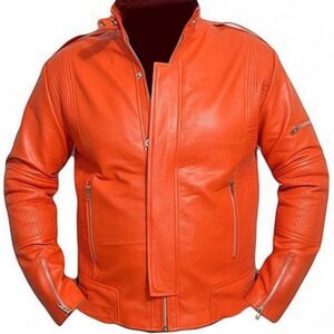 Daft Punk Orange Leather Jacket