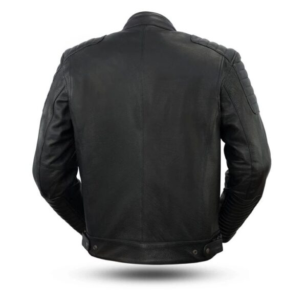 Mens Defender Black Leather Motorcycle Jackets