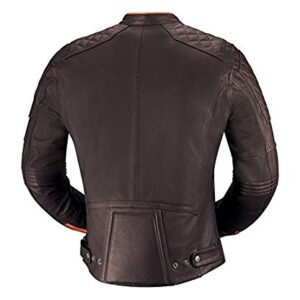 Mens Eliott Brown Street-Cruiser Leather Jacket