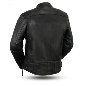 Mens Fashion Top Performer Black Leather Jacket