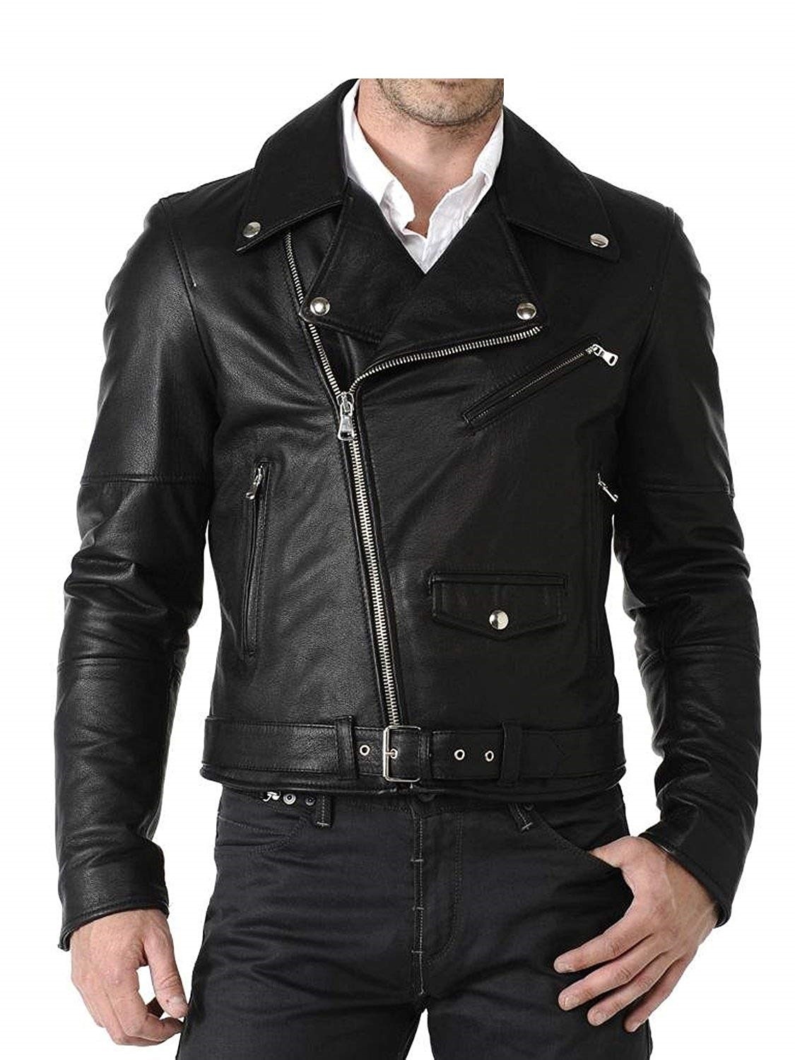 Genuine Cowhide Double Rider Leather Jacket | Right Jackets