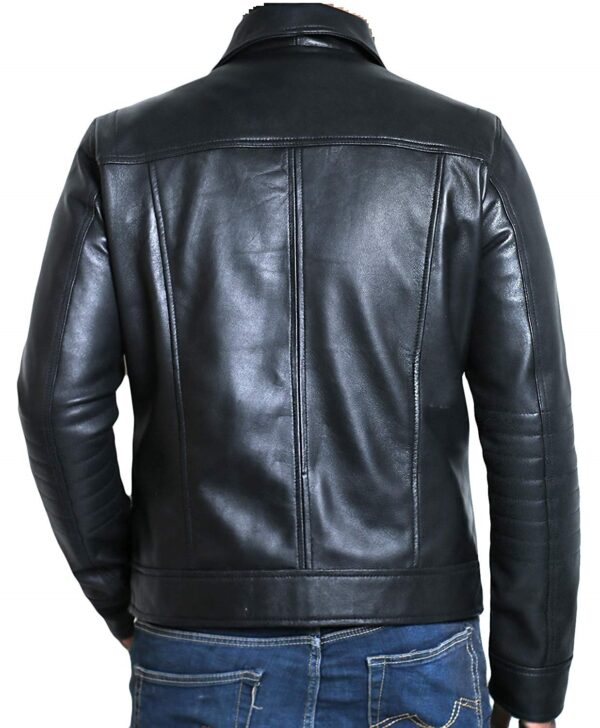 Mens Genuine Lambskin Black Leather Jackets
