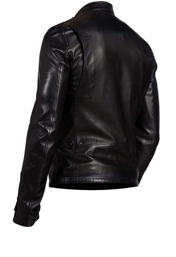Mens Genuine Lambskin Racer Leather Jacket