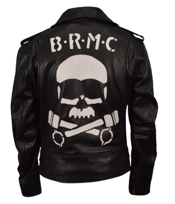 Mens Genuine Leather Marlon Brando Johnny Strabler BRMC The Wild One Jackets