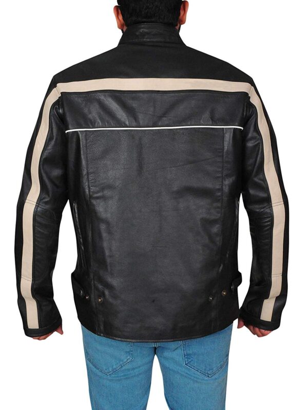 Mens Joe Biker Lambskin Leather Old Schools Motorcycle Jacket