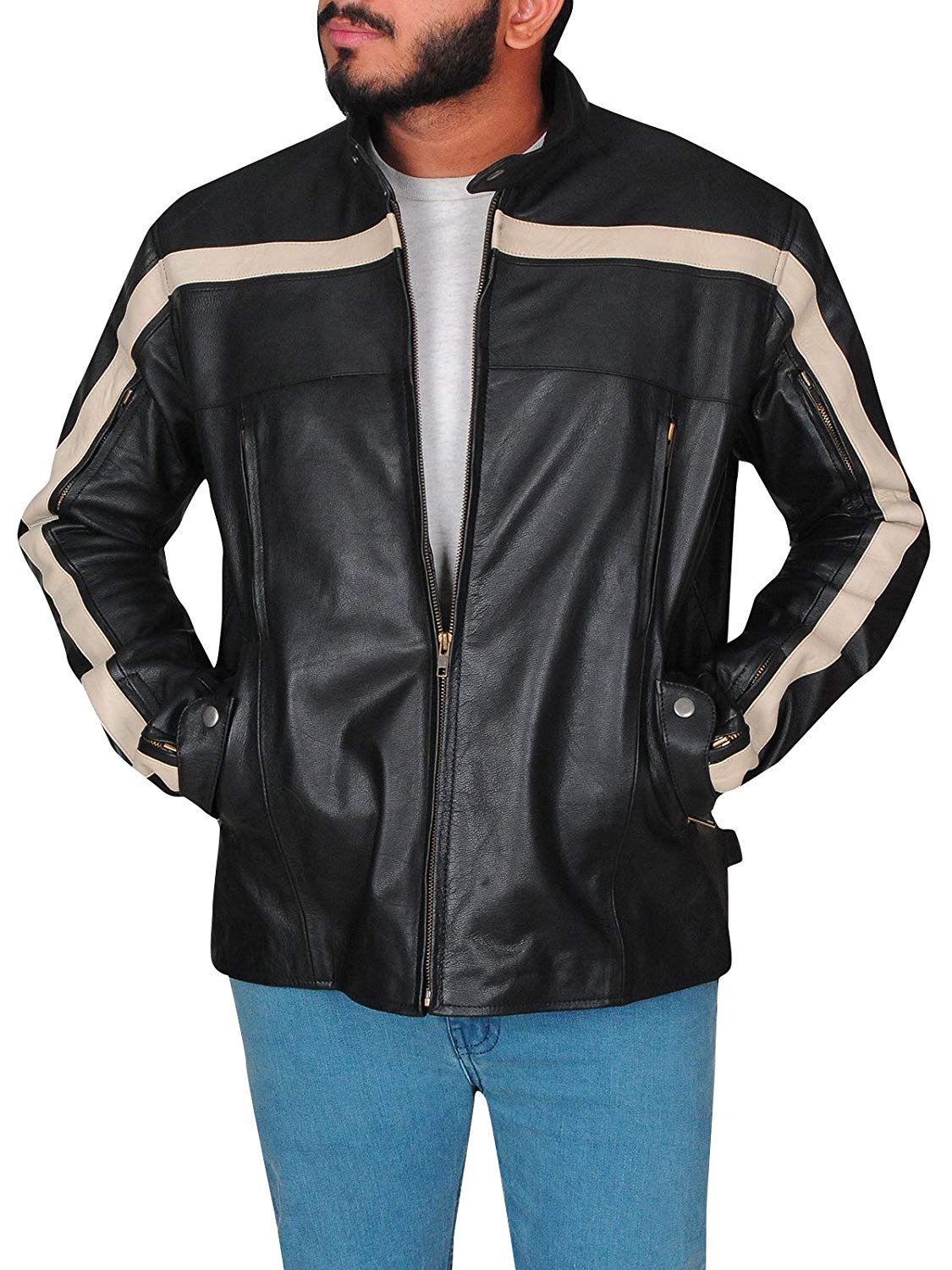 Men's Joe Biker Lambskin Leather Motorcycle Jacket | Shop Now