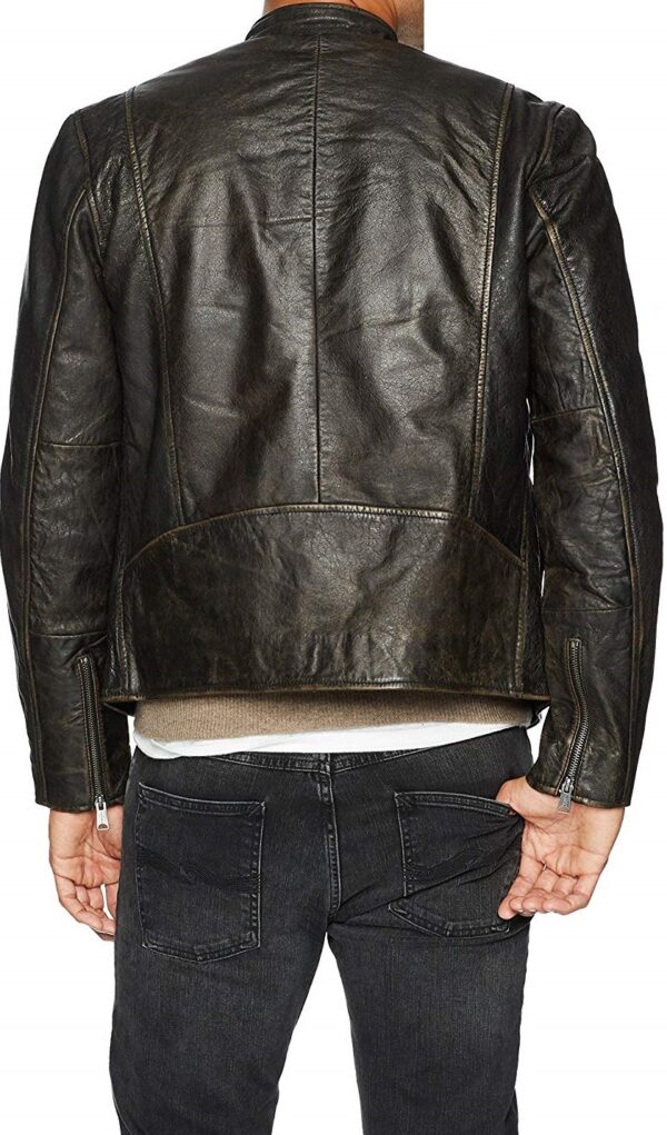 Mens Lucky Brand Black Leather Jackets