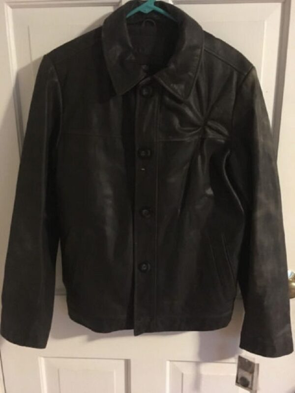 Men's Merona Black Leather Jacket