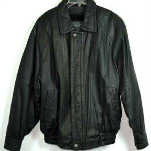 Mens New Sergio Vadducci Black Leather Jacket