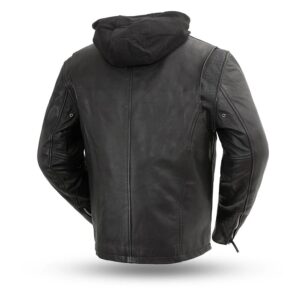 Mens Street Cruiser Black Motorcycle Leather Jacket
