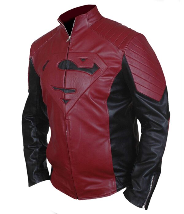 Mens Supermans Genuine Leather Jacket