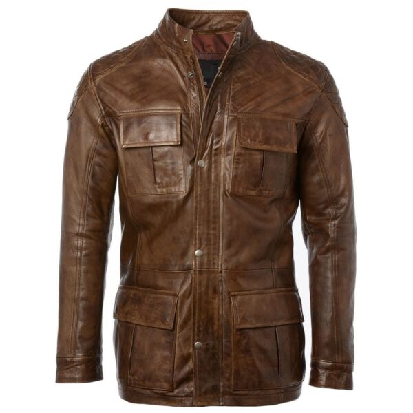 Mens Timber Leather Brontes Jacket