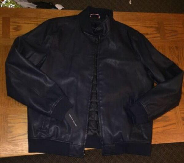 Mens Tommy Hilfiger Bombers Leather Jacket