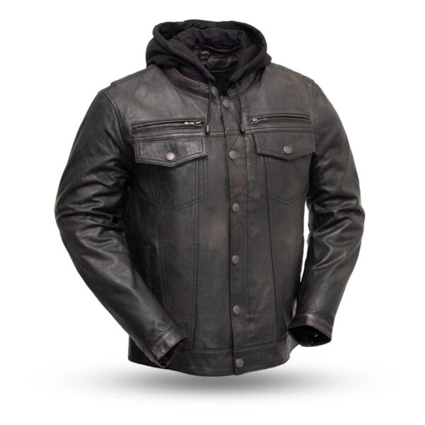 Mens Vendetta Leather Motorcycle Jacket