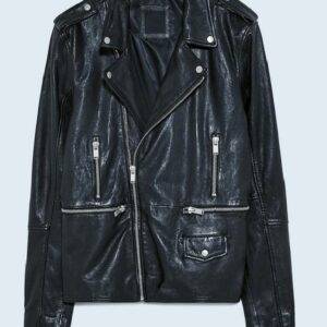 Mens Zara Leather Jackets With Zips