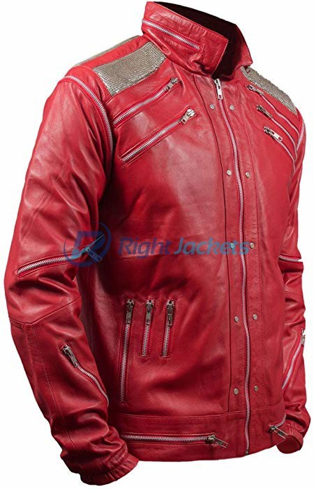 Michael Jackson Beat It Red Faux Leather Jacket