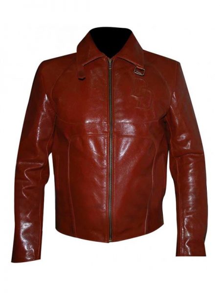 Netflix Marvels Daredevil Maroon Leather Jacket front
