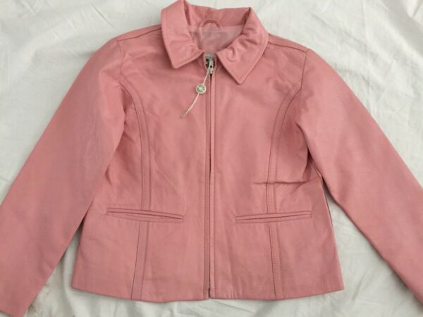 New Kids Softs Pink Leather Jacket