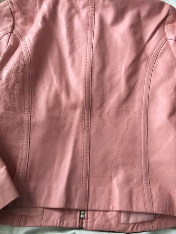 News Kids Soft Pink Leather Jacket