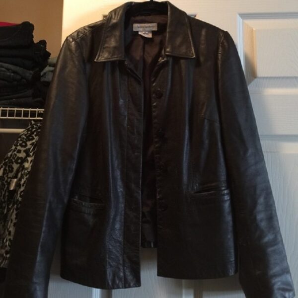 Nine West Black Leather Jacket
