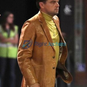 Leonardo Dicaprio Once Upon A Time In Hollywood Rick Dalton Dark Brown Leather Jacket